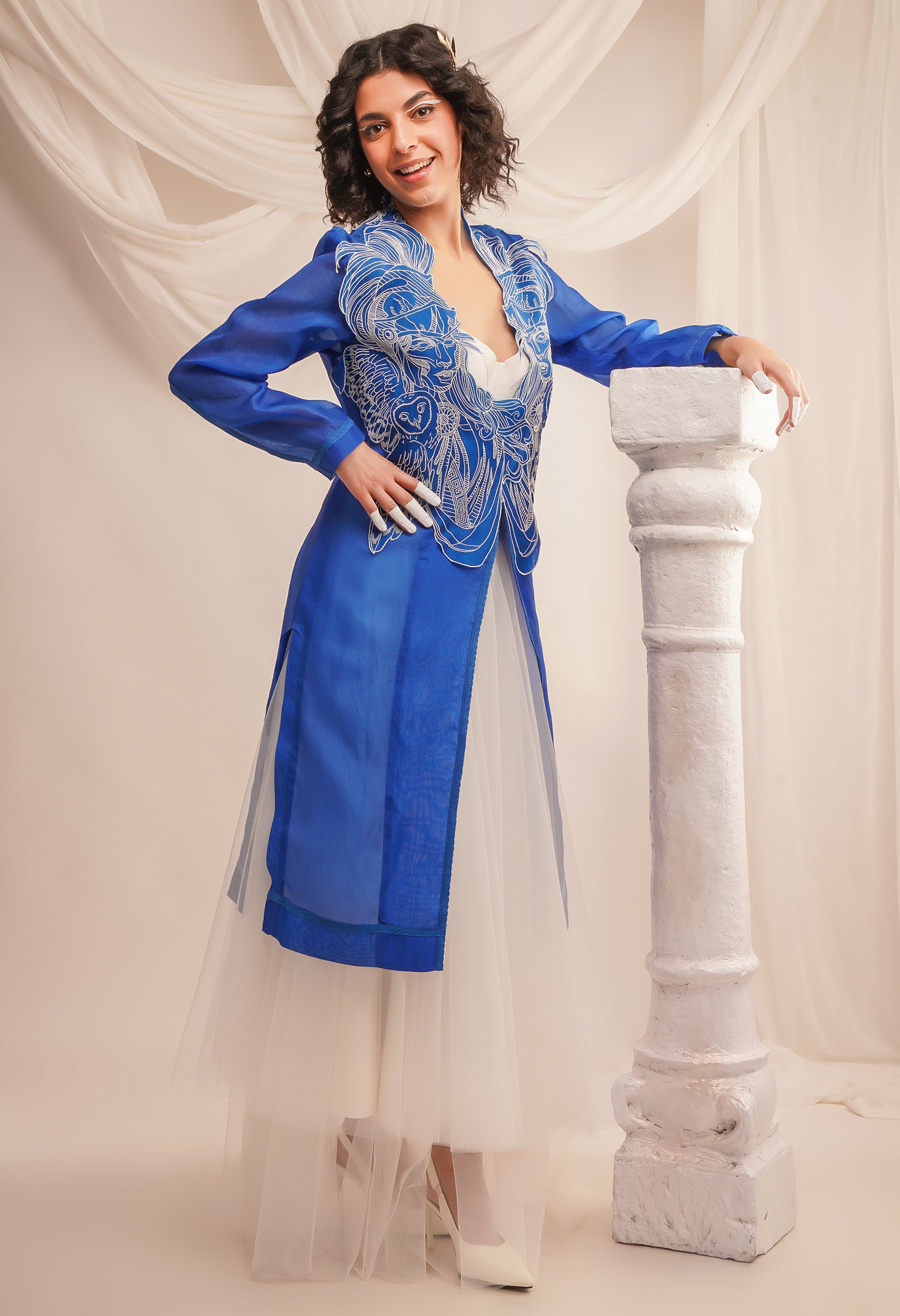 EMB ATHENA ORGANZA LONG JACKET