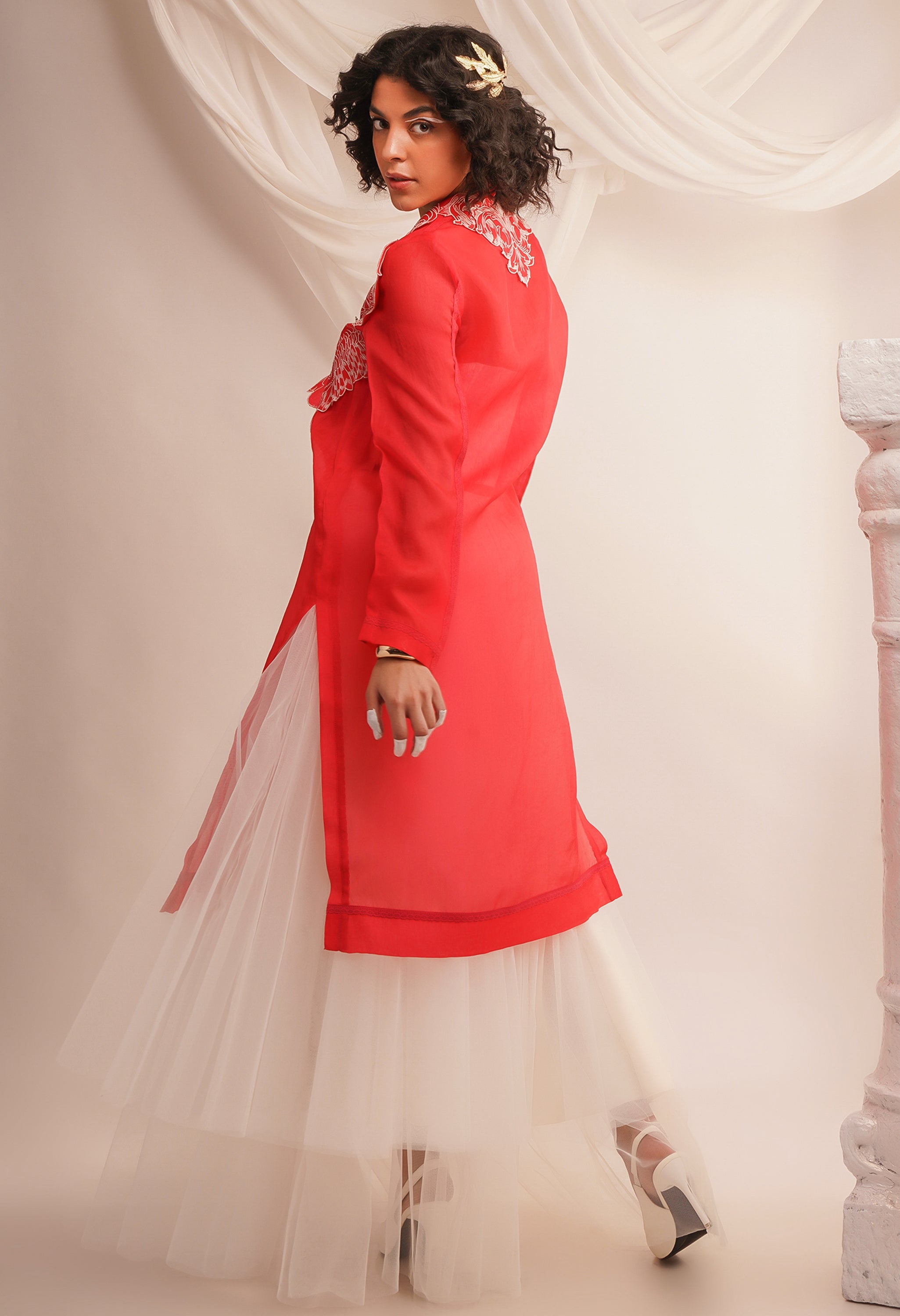 EMB ATHENA ORGANZA LONG JACKET