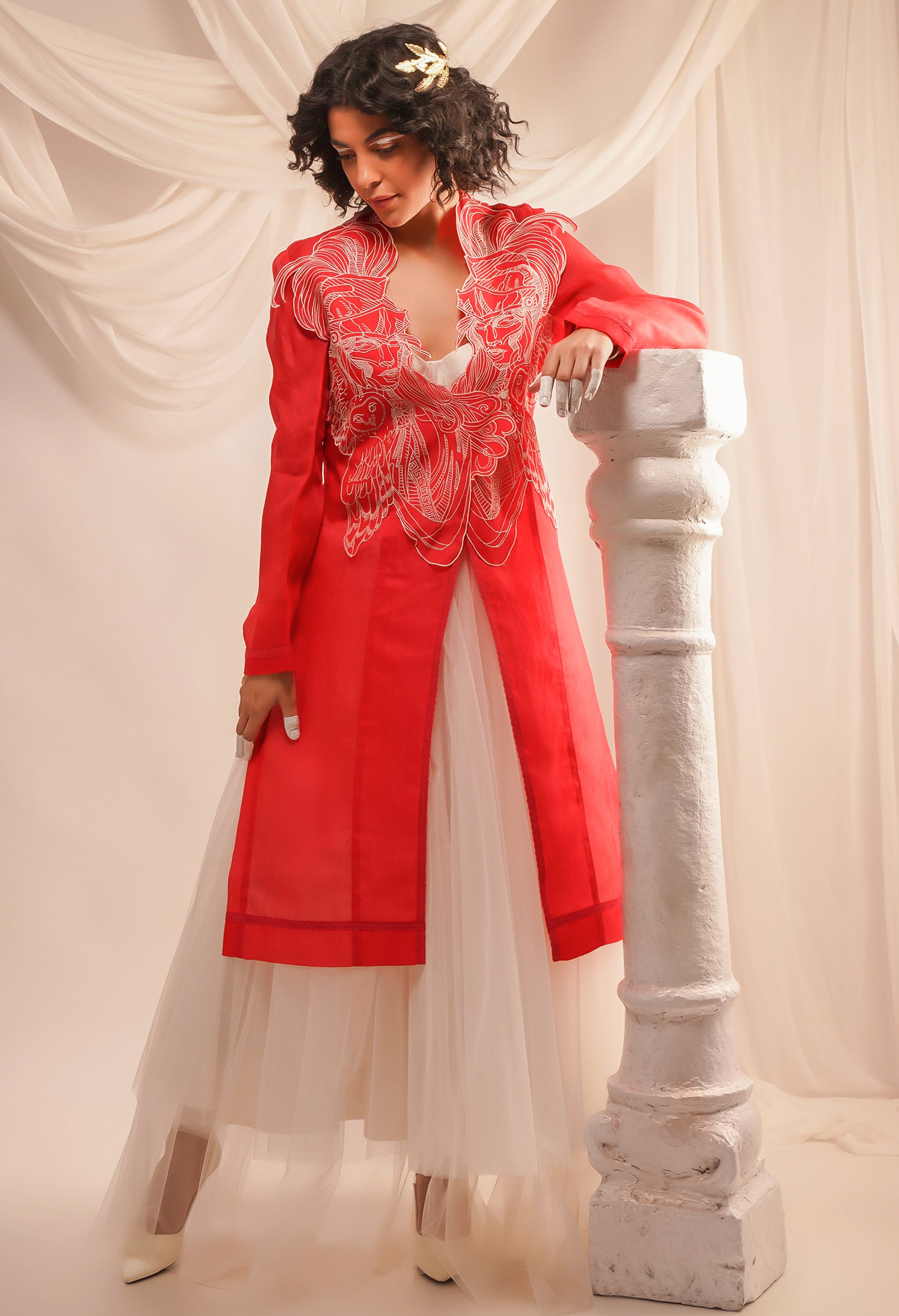 EMB ATHENA ORGANZA LONG JACKET