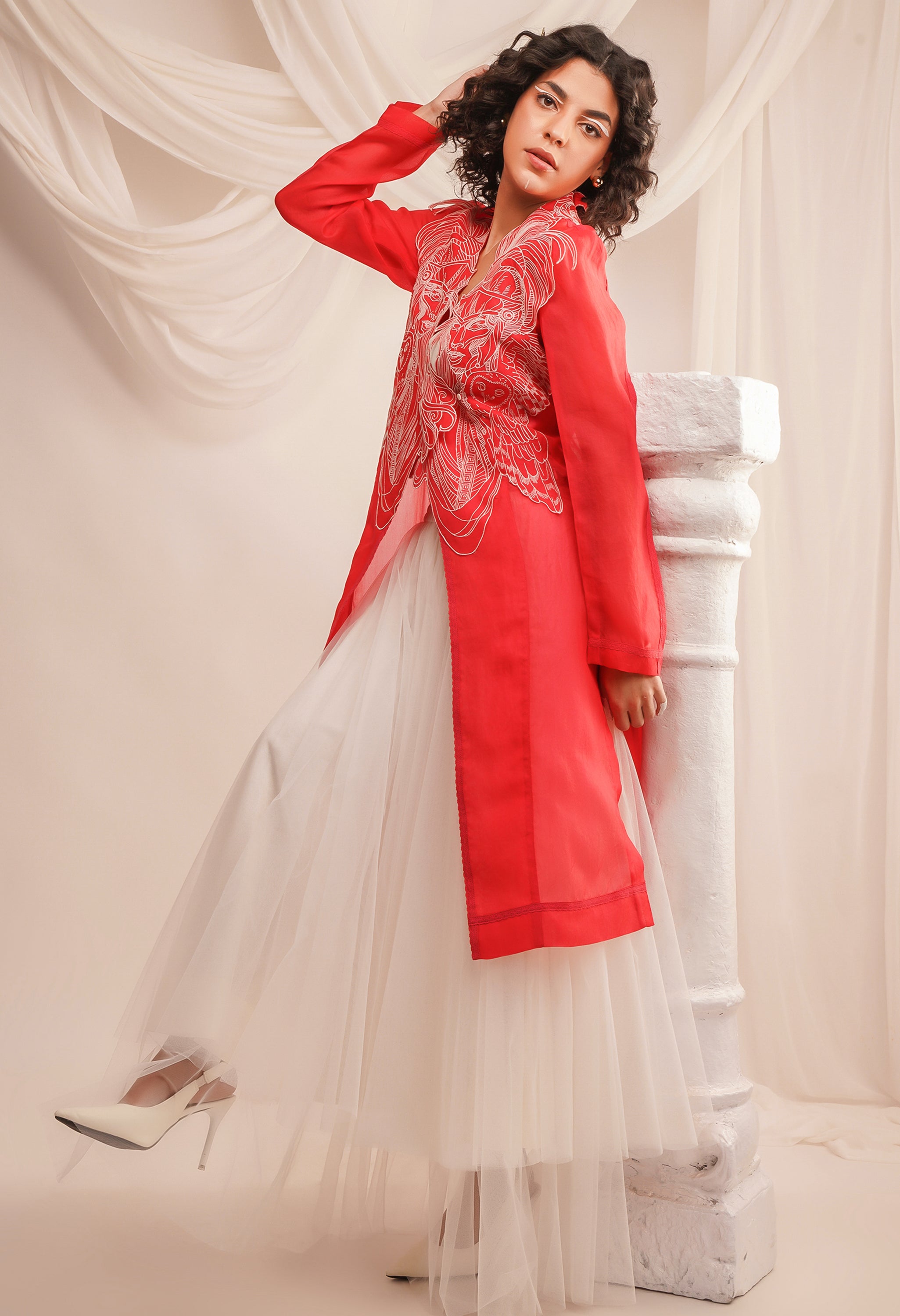 EMB ATHENA ORGANZA LONG JACKET