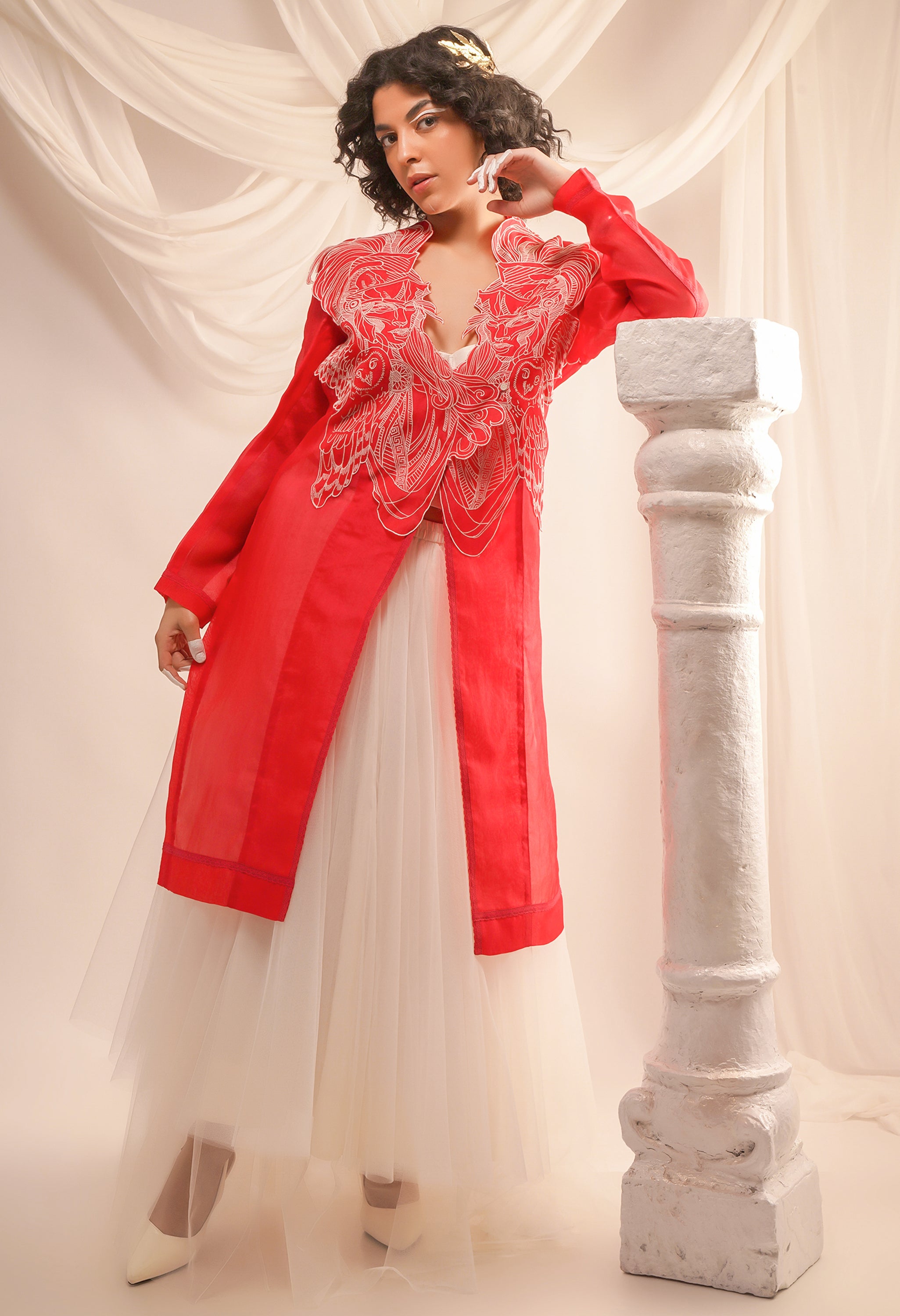 EMB ATHENA ORGANZA LONG JACKET