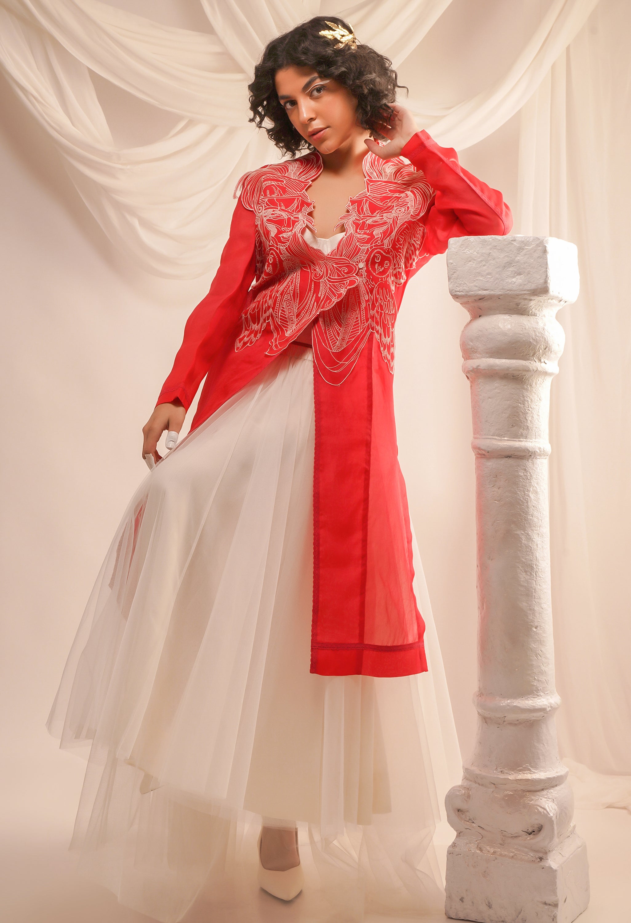 EMB ATHENA ORGANZA LONG JACKET