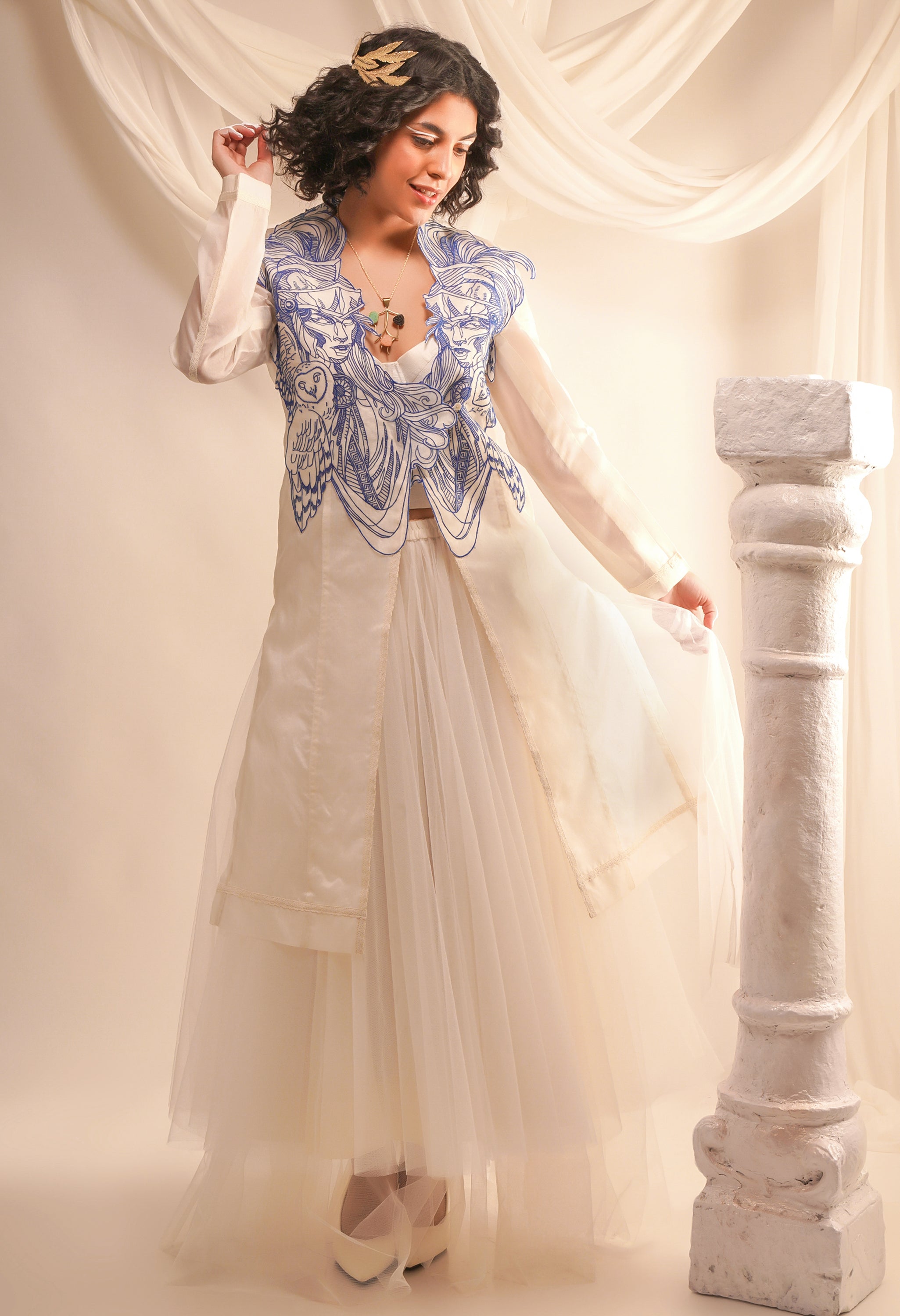 EMB ATHENA ORGANZA LONG JACKET