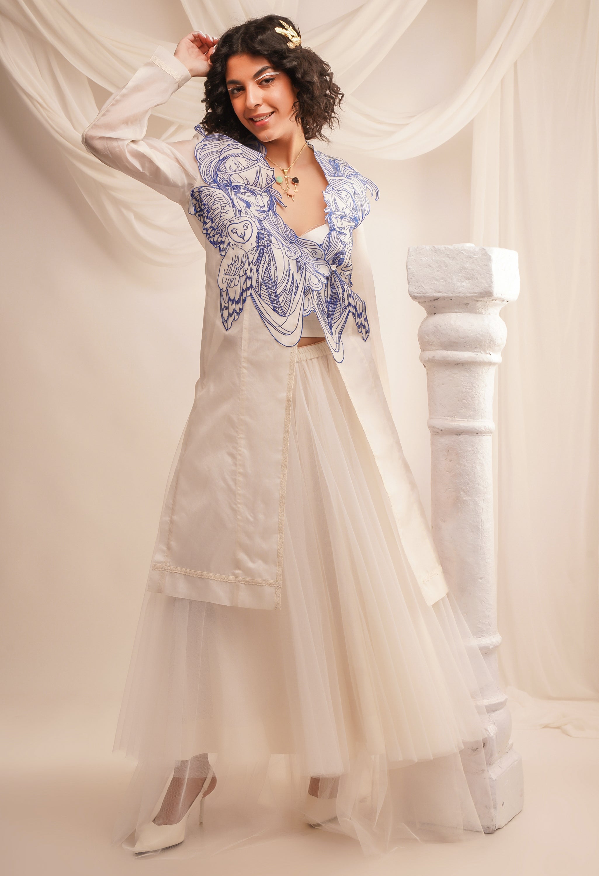 EMB ATHENA ORGANZA LONG JACKET