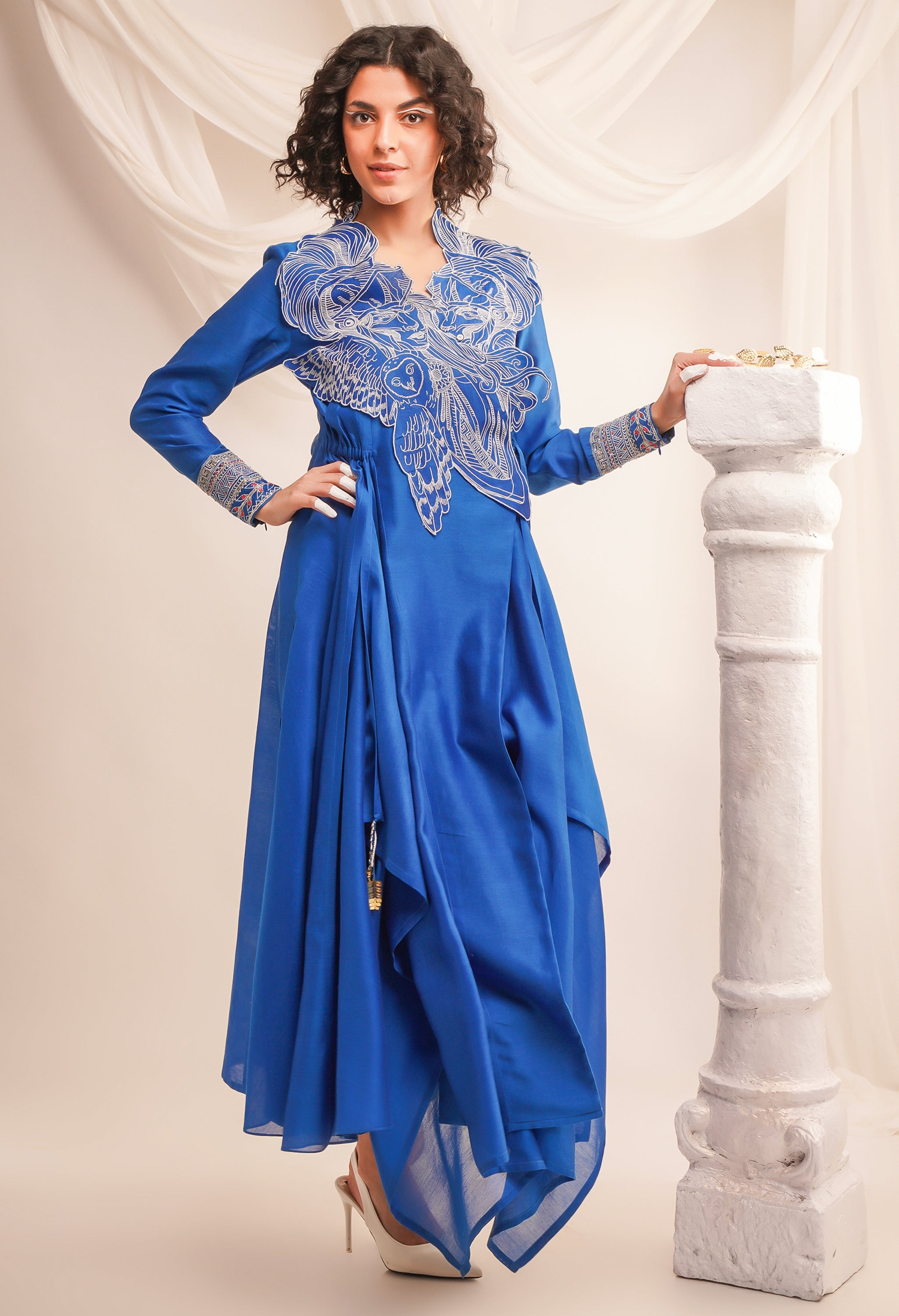 EMBROIDERED ATHENA ANGRAKHA WITH PANTS