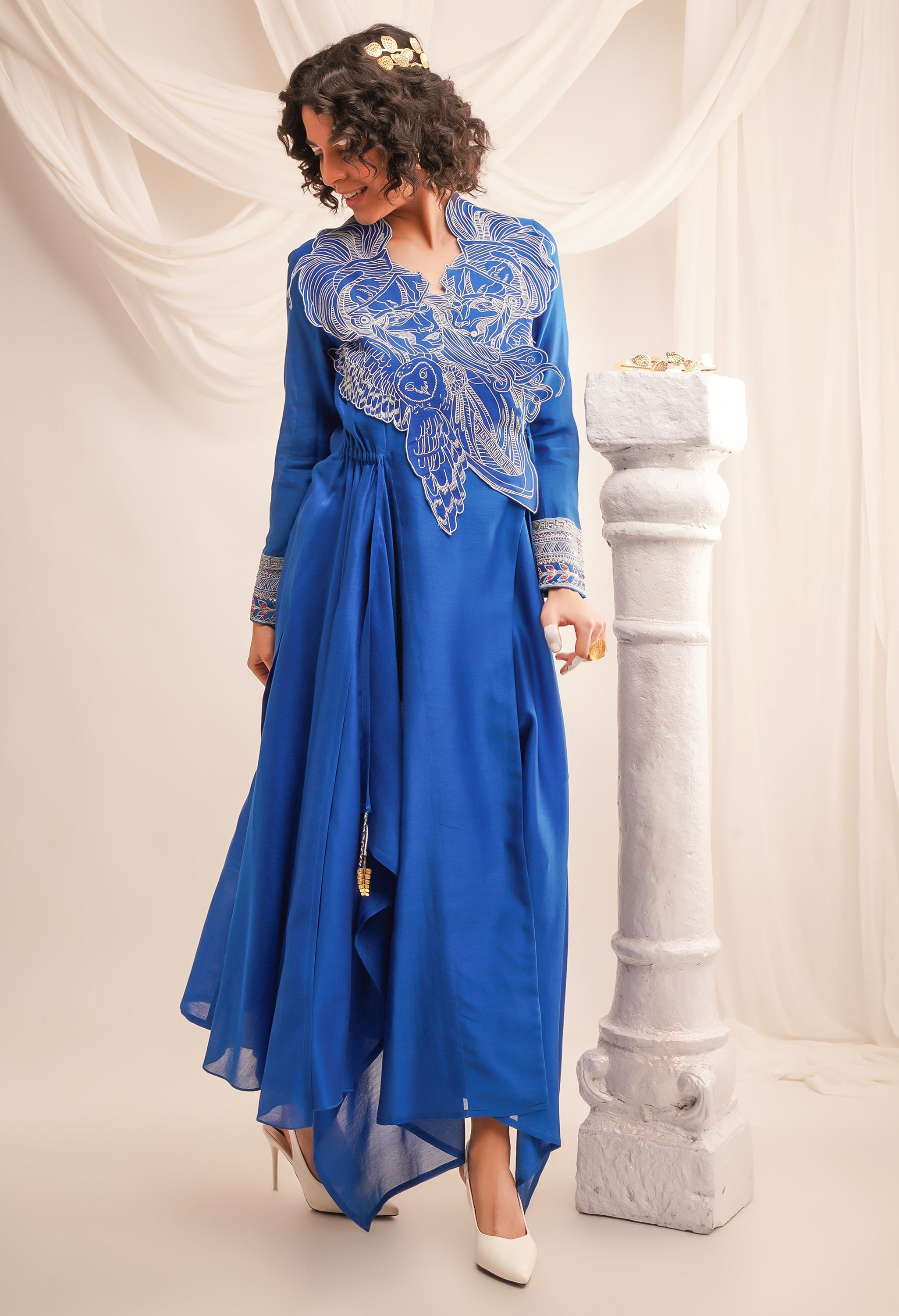 EMBROIDERED ATHENA ANGRAKHA WITH PANTS