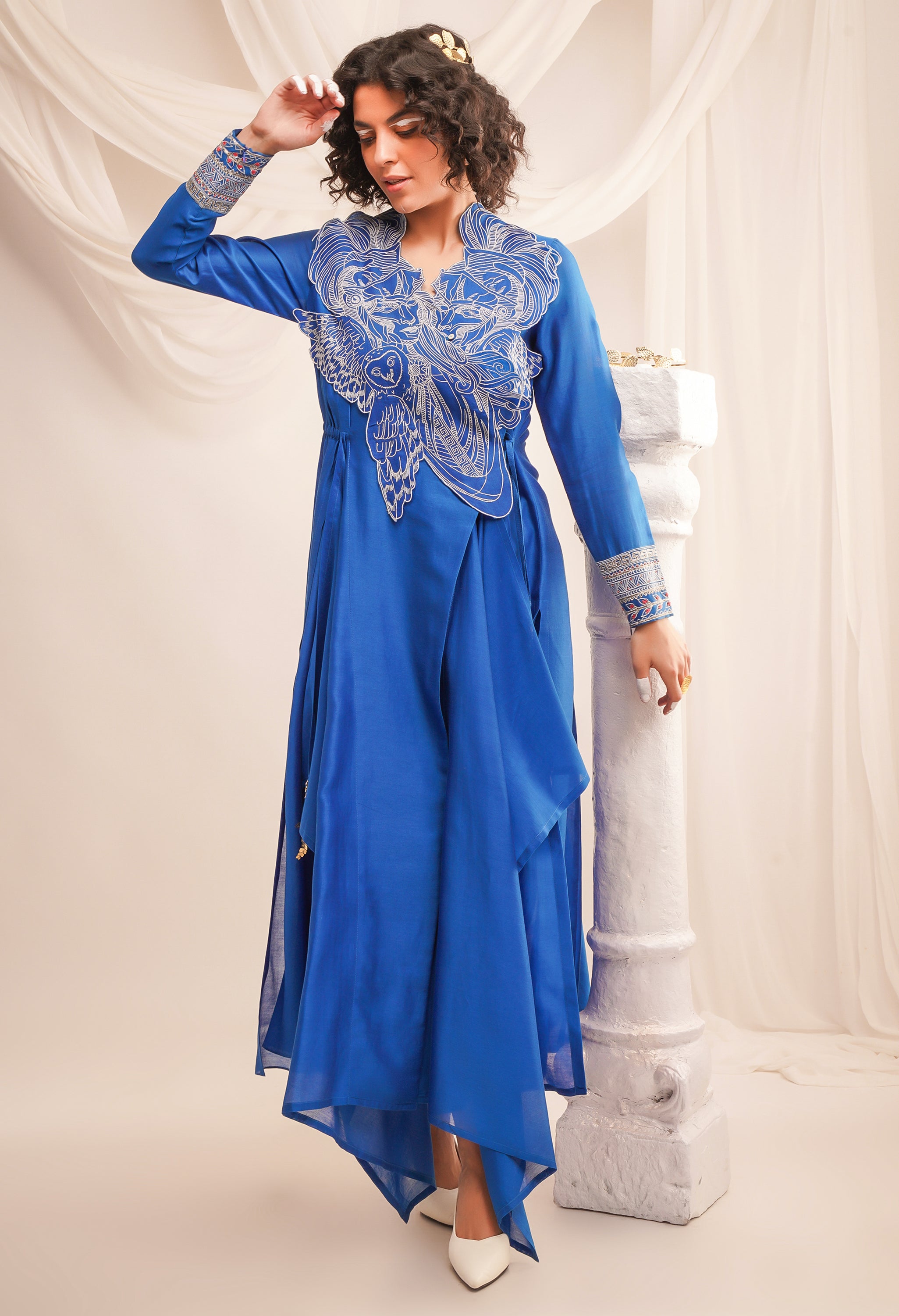 EMBROIDERED ATHENA ANGRAKHA WITH PANTS