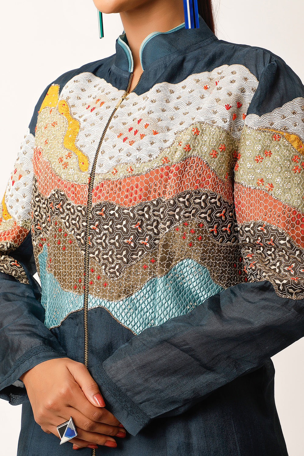 LANDSCAPE TEXTURED ORGANZA JACKET