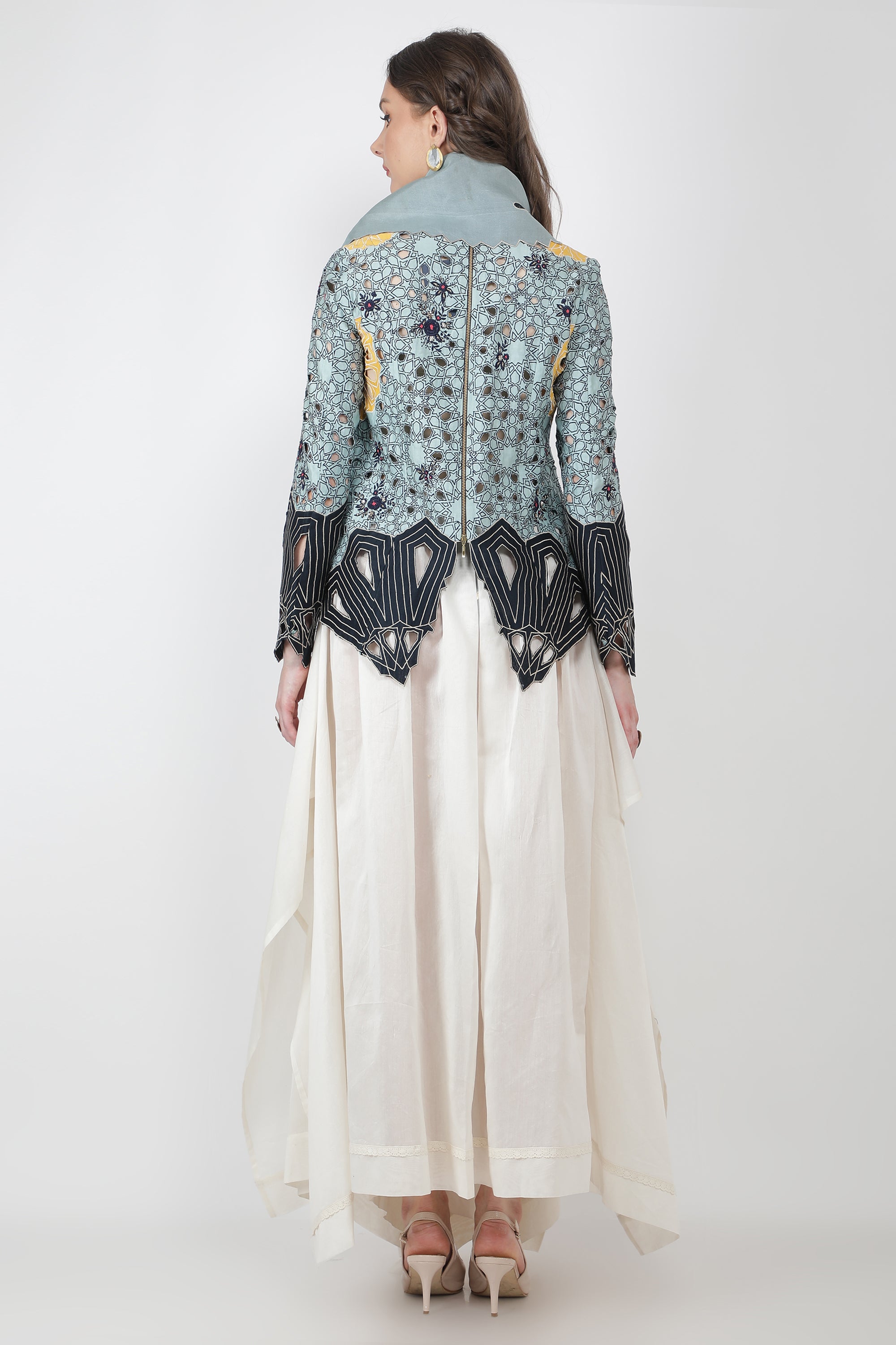 DRAPED COLLAR JACKET