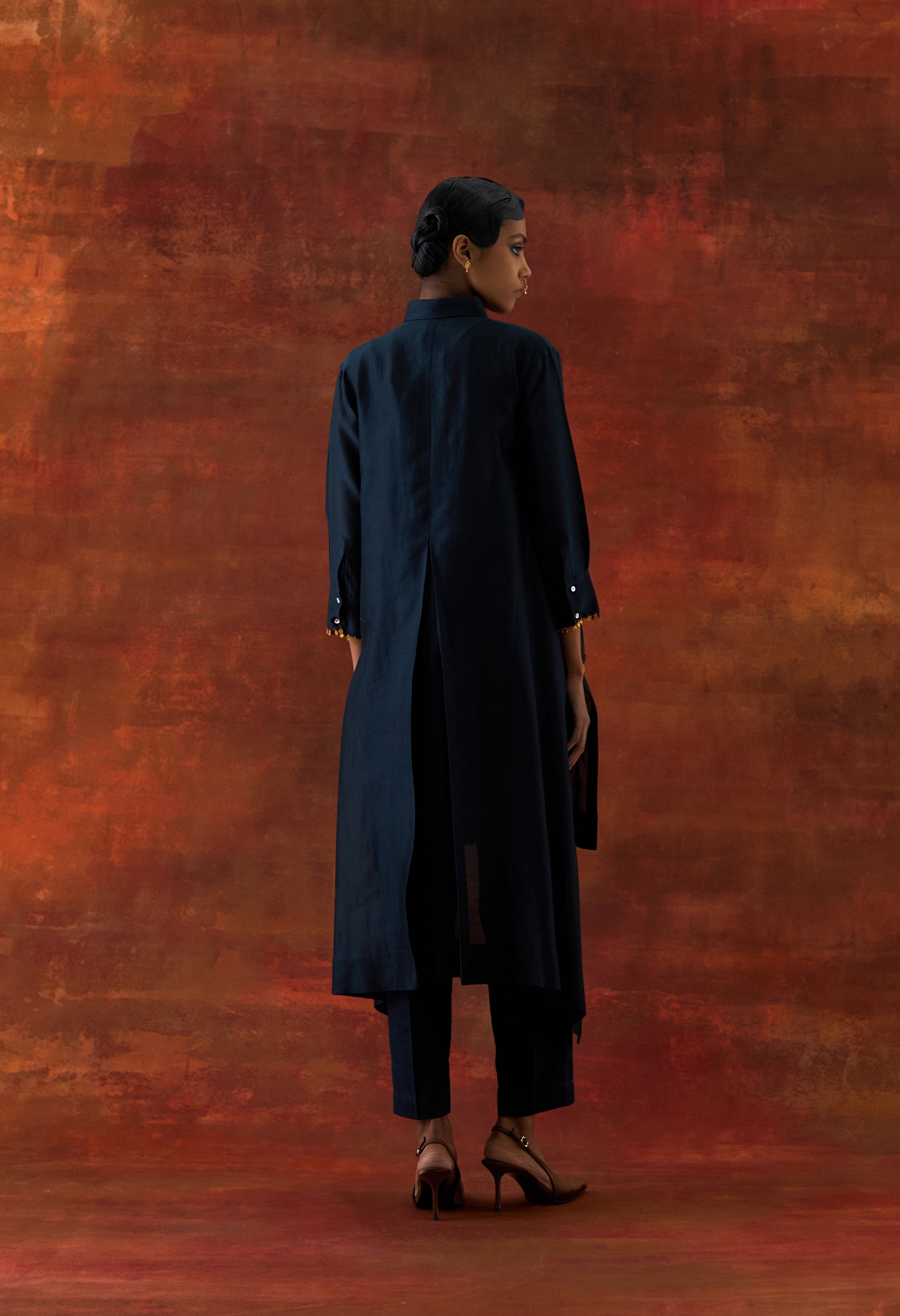 PLEATED SHIRT WITH PANTS