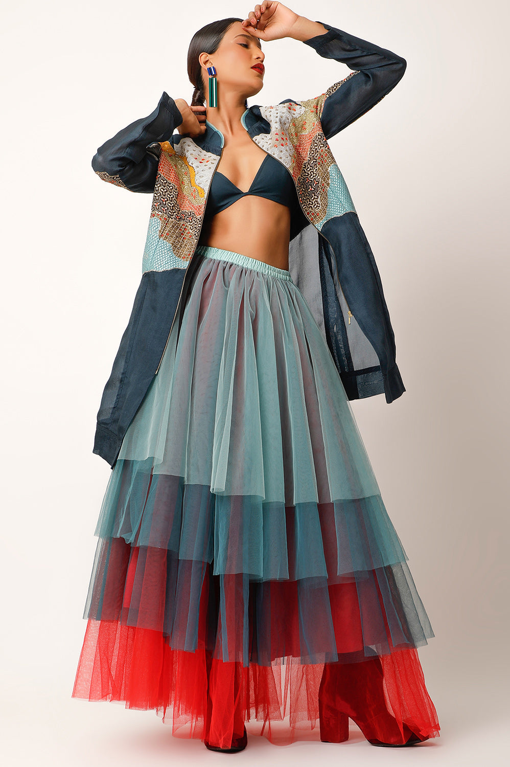 MULTICOLORED TULLE SKIRT