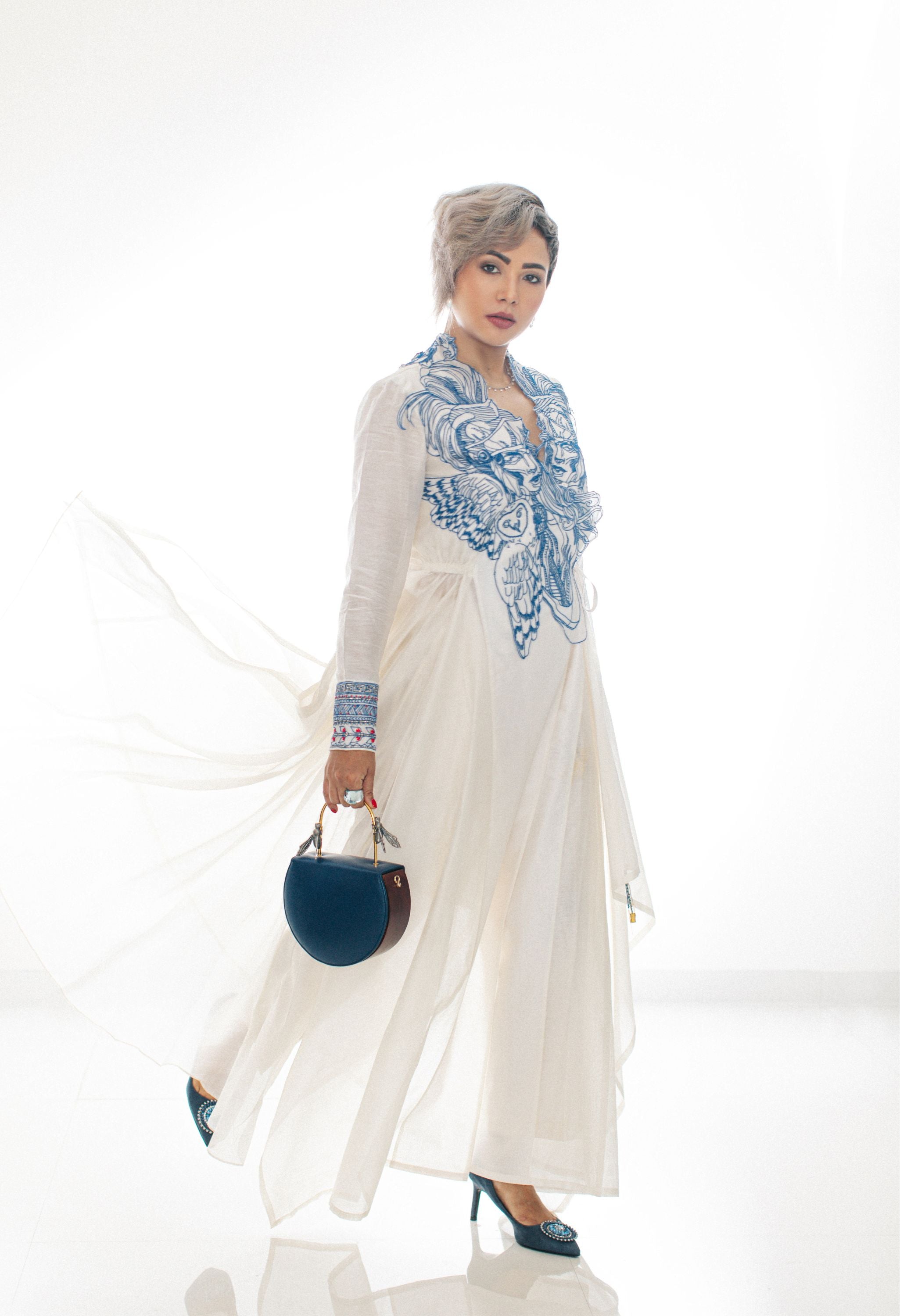 EMBROIDERED ATHENA ANGRAKHA WITH PANTS
