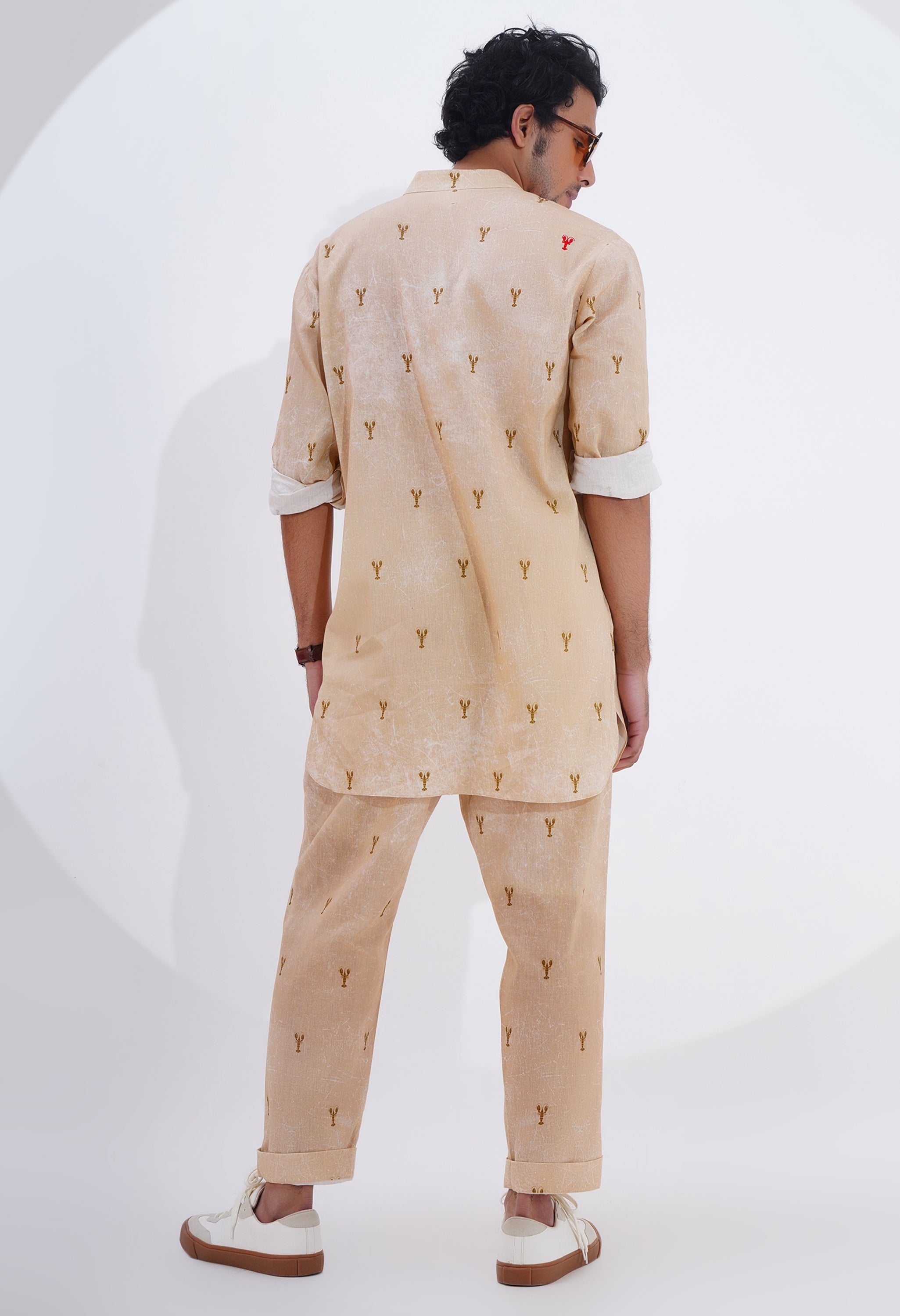 LOBSTER PRINTED KURTA WITH PANTS