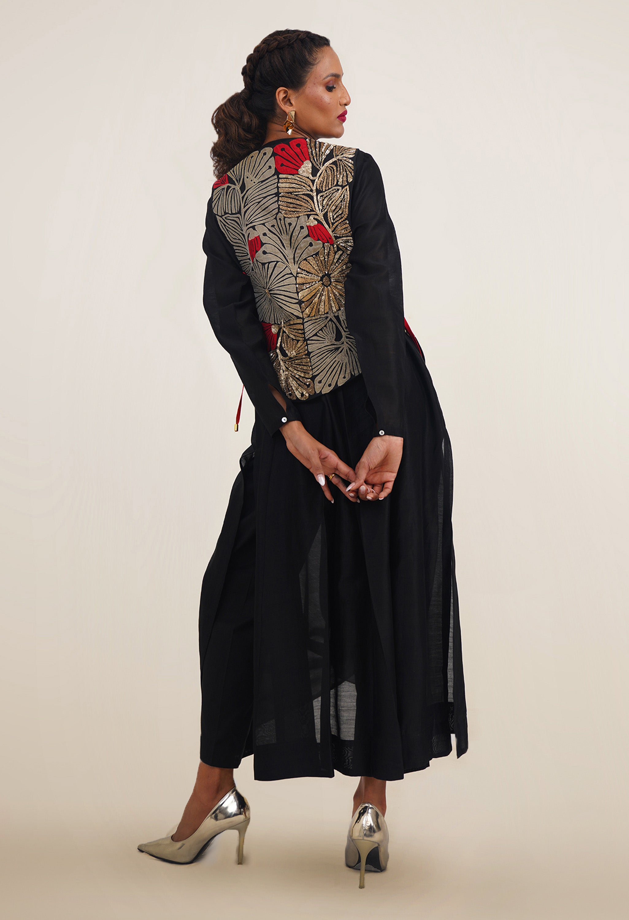 DRAPED KURTA WITH GILET