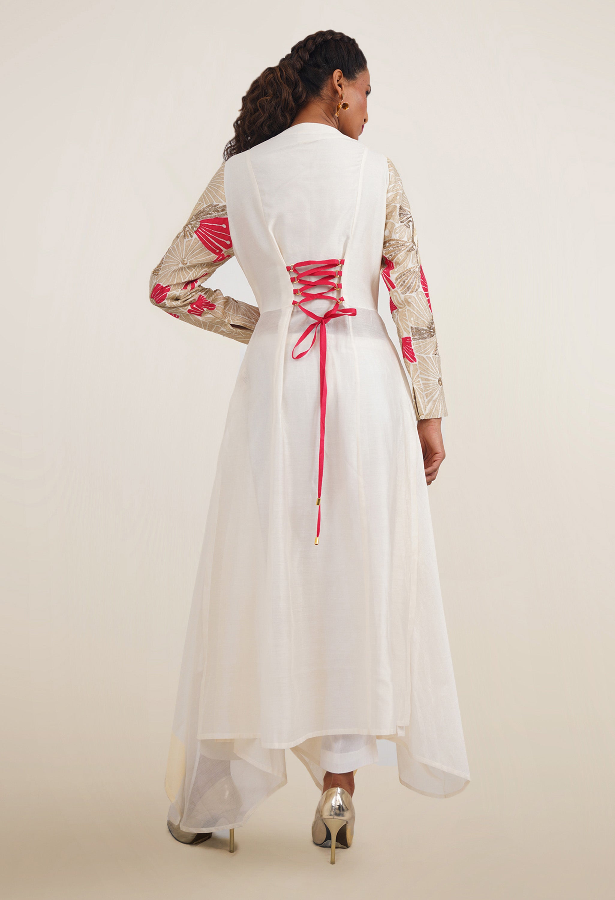 V ASSYMETRIC NECK KURTA