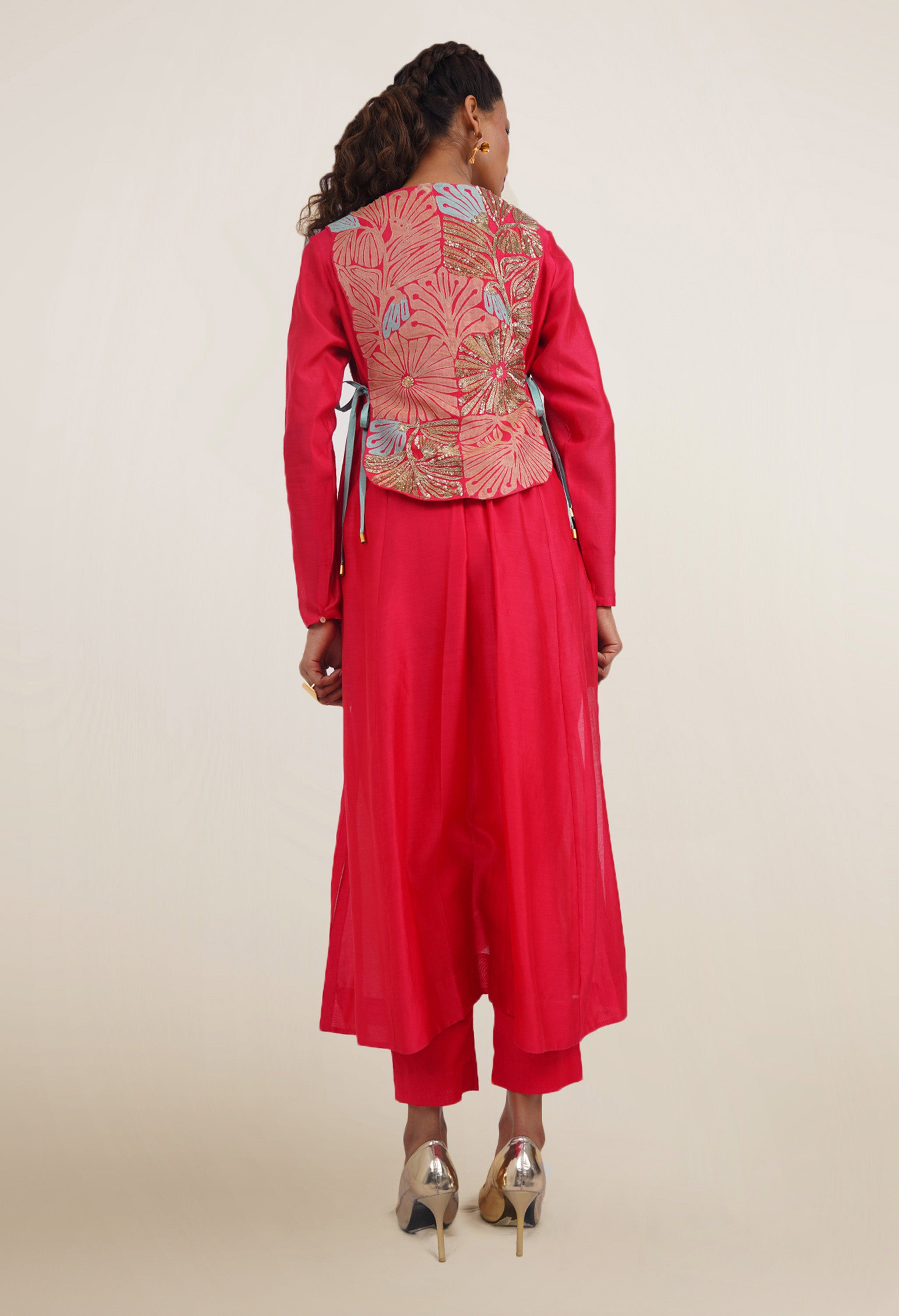 DRAPED KURTA WITH GILET