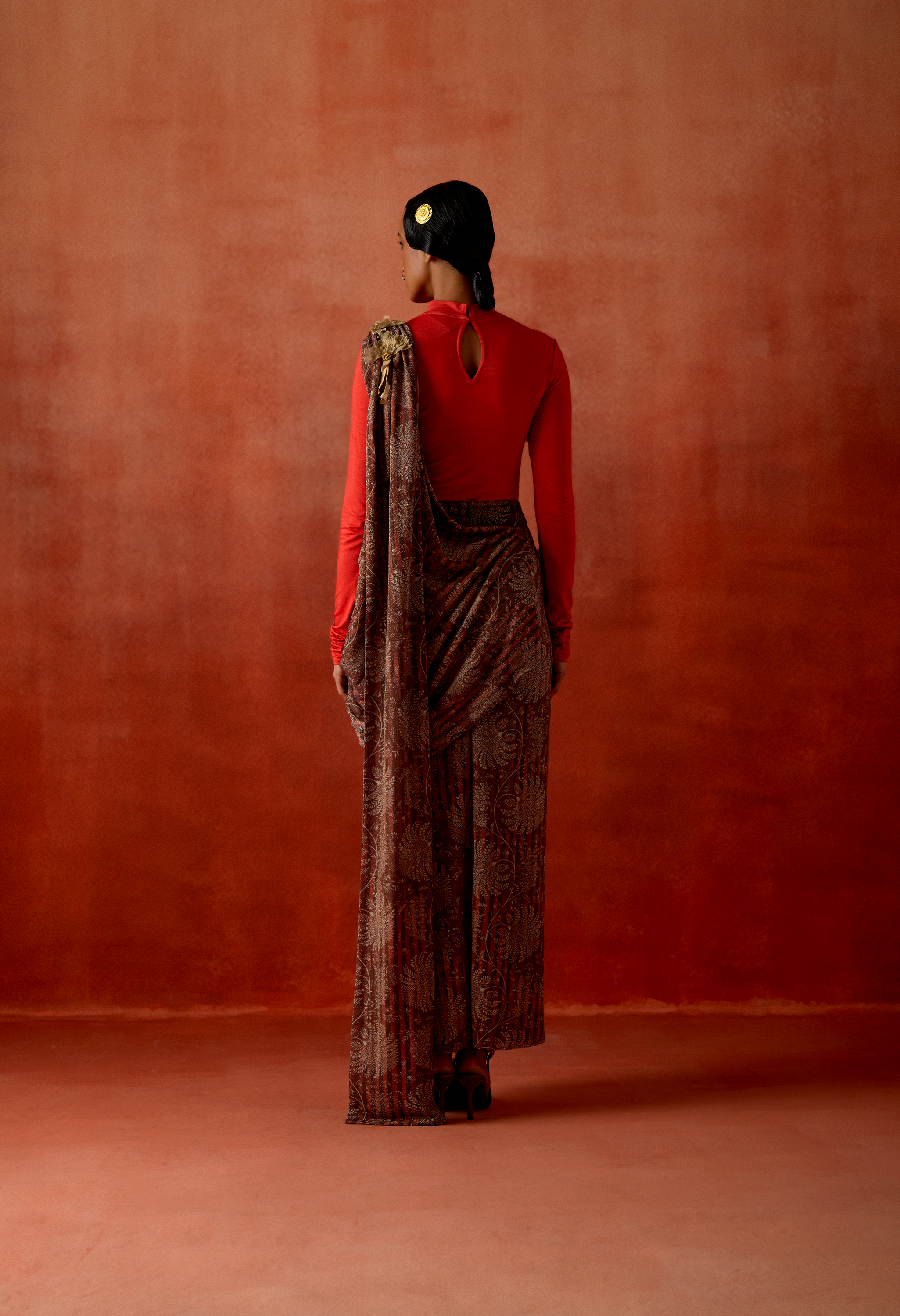 DRAPED SARI WITH BODYSUIT