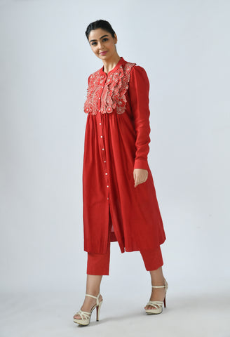 PLEATED SHIRT